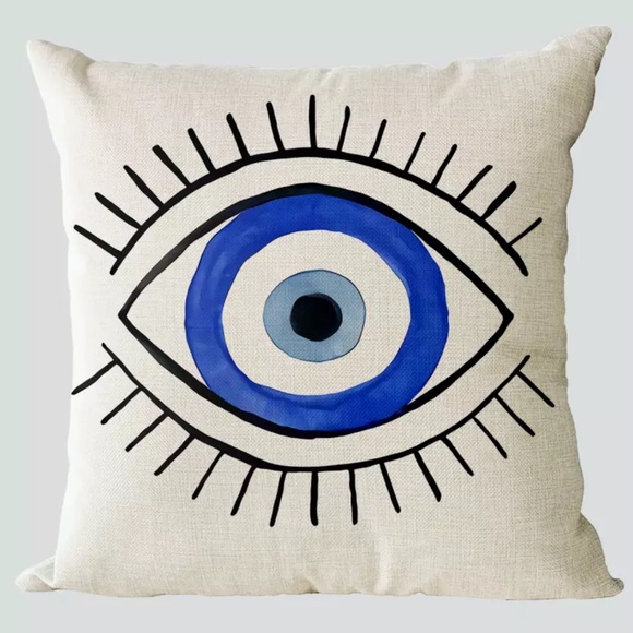 Other - Evil 👁 print accent throw pillowcase cover.NWT